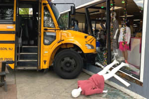 Out-Of-Control School Bus Slams Into Teaneck Storefront, Driver May Have Had Medical Episode