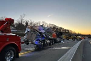 Update: Tractor-Trailer Rollover Causes Delays For Miles On I-287 In White Plains, Injures 1