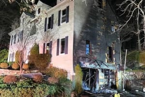 South Salem Firefighters Assist In Battling Blaze In Stamford