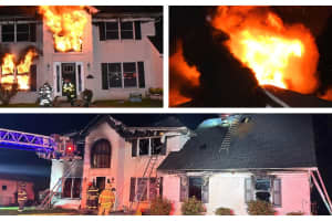 Homeowners, Firefighter Hurt In Massive Bethlehem Twp. House Fire (PHOTOS)