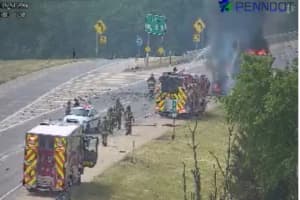 Truck Fire Closes Exit 89 At I-81, I-78 Interchange (Photos)