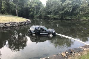 Two Rescued After Car Makes Splash Landing Into River In Westchester