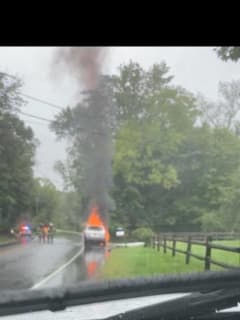 PHOTOS: Fierce Blaze Engulfs SUV In Hardyston Township