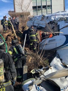 Pilot Who Crashed Plane Saved By Firefighters In Nassau County