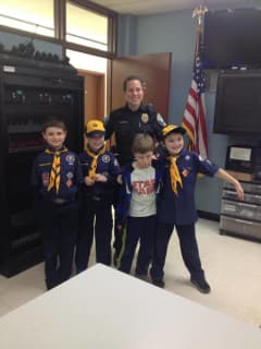Cub Scouts Tour Newtown Police Station