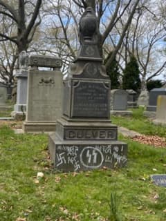 Anti-Semitic Symbols On Bay View Cemetery Headstone Send Shockwaves Through Jersey City