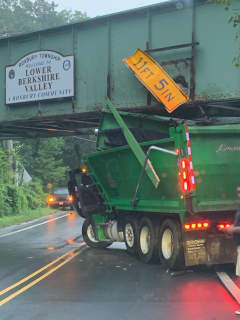 Traffic Alert: Truck Stuck Under Railroad Overpass Causes Delays On Main Roxbury Road