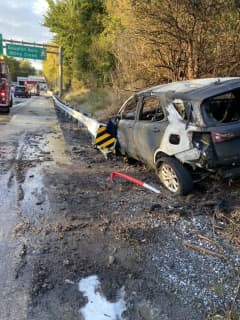 Car Turned Gas Leak Sparks Vehicle Fire On PA RT 225