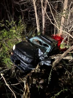 Car Rolls Over, Lands On Brush By Taconic State Parkway In Northern Westchester