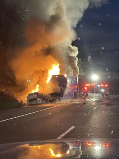 I-270 Reopens After Fully-Engulfed Tractor-Trailer Fire In Frederick County (PHOTOS)