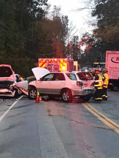 Route 6 Crash Involving Car, SUV, Truck Injures Three Near Putnam Border