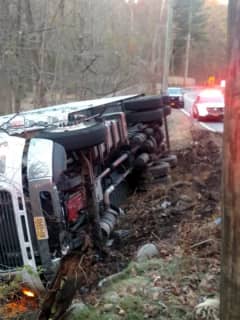 Milk Truck Overturns, Leading To Hourslong Road Closure In Ramapo