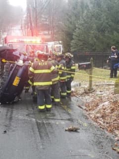 One Extricated In Crash On Slippery New City Road
