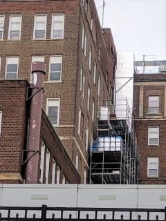 Construction Worker Collapses On 4th-Floor Scaffold Outside HUMC