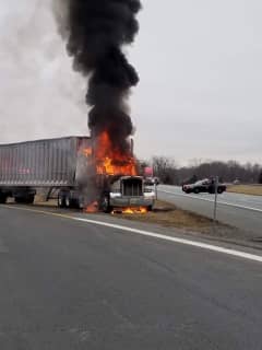 Truck Fire Causes I-84 Closure In Montgomery