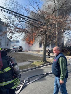 120 Firefighters From 14 Departments Battle Four-Alarm  Long Island House Fire