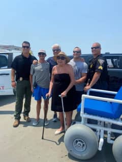 Bronxville Woman With Cancer Receives Special Police Escort To Beach