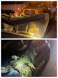 PennDOT Plow Truck Collides With Car, See What Happens (Photos)