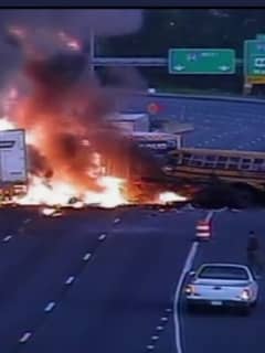 Two Dead In Fiery I-84 Crash Involving Three Tractor-Trailers, School Bus