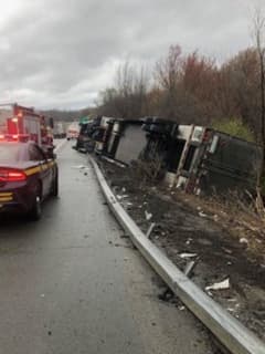 Separate Tractor-Trailer Crashes Shut Down I-84 Stretches