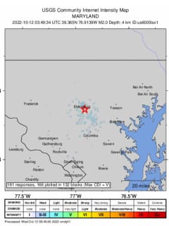 Earthquake Strikes Central Maryland Overnight