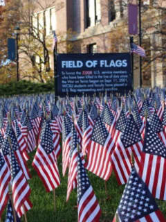 Danbury's WestConn Plants Field Of Flags To Honor Fallen Service Members