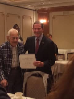 Blumenthal Honors Veteran, 94, Who Took Part In D-Day At Norwalk Event