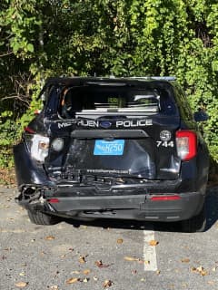 Vehicle Smashes Into 2 Cop Cars In Methuen