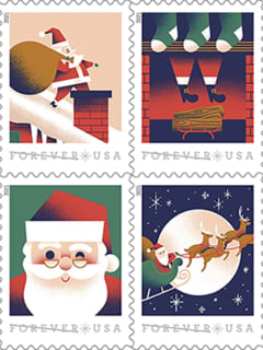 USPS Releases Info On Holiday Prices, Deadlines, Unveils Santa Claus Stamps