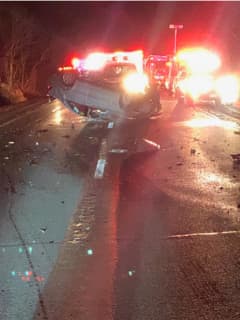 Multi-Vehicle Crash Involving Overturned Vehicle Causes Hours-Long I-84 Closure