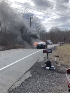 Car Fire, Downed Trees Cause Road Closures In Rockland