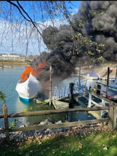 Blaze Breaks Out On 38-Foot Cabin Cruiser In Stamford