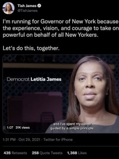 'I'm Running For Governor': NY AG Letitia James Makes It Official