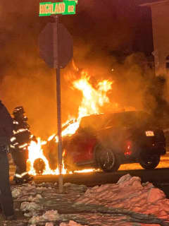 Several Cars Damaged In Fiery Lehigh Valley Crash (PHOTOS)