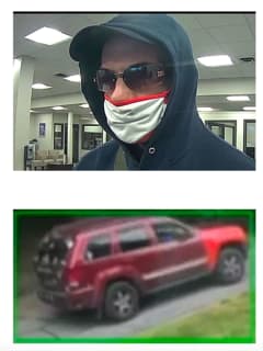 Know Him Or This Vehicle? Bank Robbery Suspect On Loose In Region, Police Asking For Help