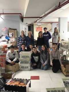 Rye Neck High School Students Collect Food For Families In Need
