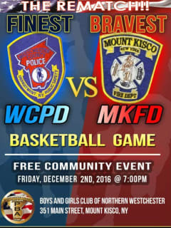 Mount Kisco's Bravest Face Finest In Second Annual Basketball Game