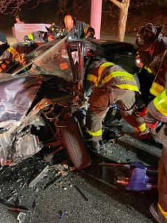One Extricated, Several Hospitalized After Two-Car Norwalk Crash
