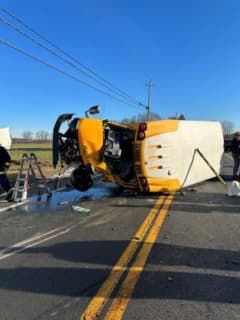 School Bus Driver Seriously Injured In Hudson Valley Crash With Tractor-Trailer, Police Say