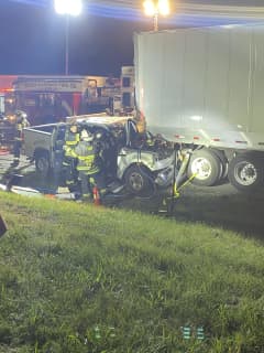 * Updated * Photos * Man Killed, Two Injured In Garden State Parkway Crash