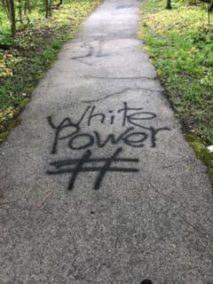 Photos: Racist Graffiti Found On Path Off Parkway In Westchester
