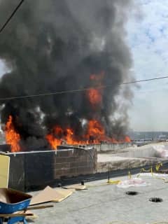 Firefighters Battle Blazing High-Rise Parking Garage Fire In CT
