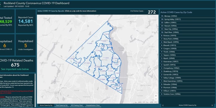 Rockland County has introduced an Active COVID-19 Case Map.