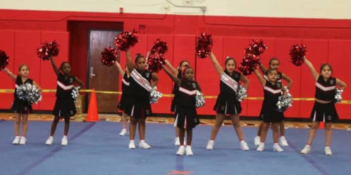 The Elmwood Park Cheer Team recentl took second place in a competition.