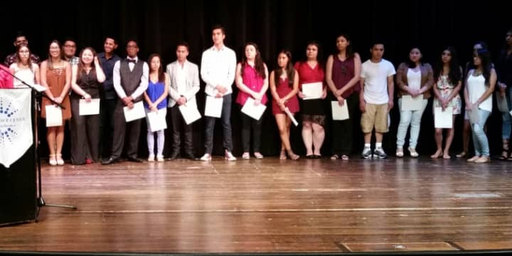 Students from the college and careers center honored at New Rochelle High School.