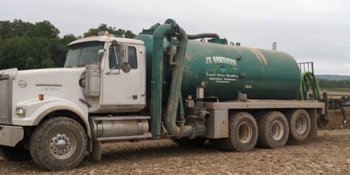 A&nbsp;JZ Services LLC liquid waste removal truck, from Jordan Dallas Zimmerman's business, a photo of him with permission to publish was not immediately available.&nbsp;