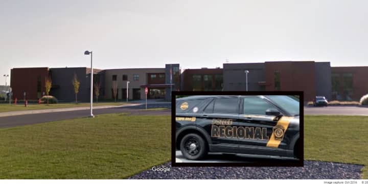 East Petersburg Elementary School and a&nbsp;Northern Lancaster County Regional Police vehicle.&nbsp;