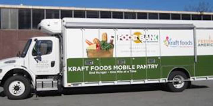 The 36-foot refrigerated Kraft Mobile Food Pantry truck will return to Mount Vernon on Tuesday.