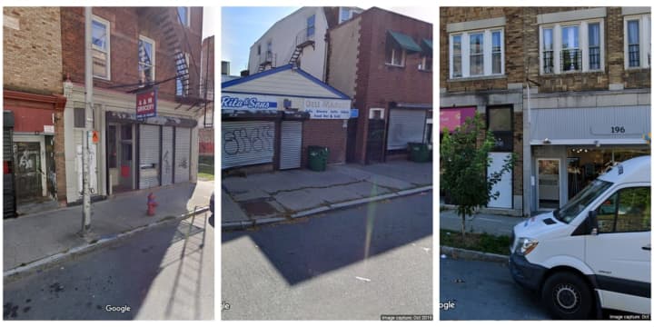 The areas of the three businesses, from left: 13 Academy St.; 25 Academy St., and 196 Main St.&nbsp;