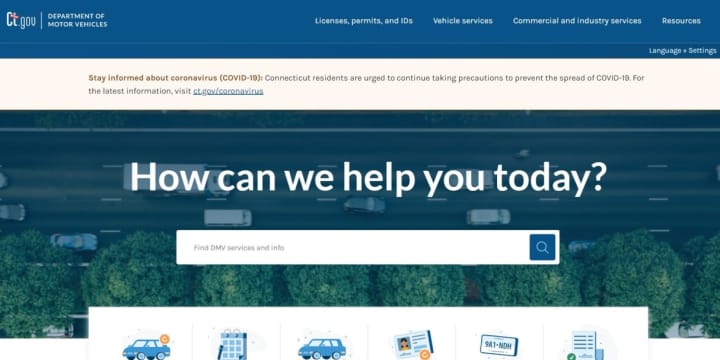 The new Connecticut DMV website makes it more accessible to users.